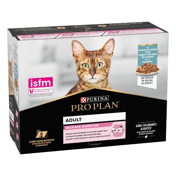 WET PROPLAN CAT DELICATE Ocean Fish 10x85g