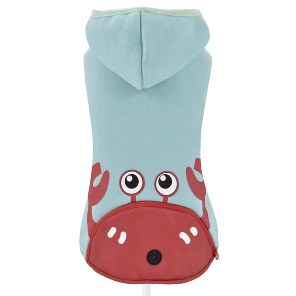 _SUDADERA CON CAPUCHA Y PORTA BOLSAS CANGREJO 40CM