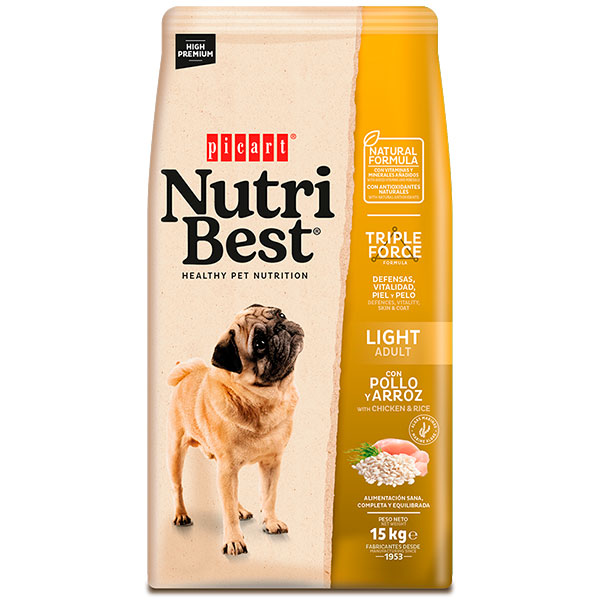 NUTRIBEST LIGHT Pollo y arroz 15KG