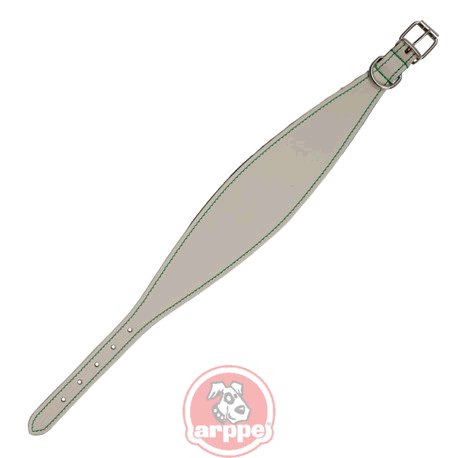 COLLAR GALGO CUER FELT ORINOCO BLC/VDE