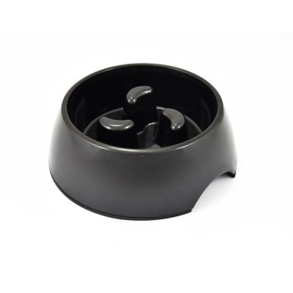 COMEDERO SLOWER NEGRO 22cm - 600ml