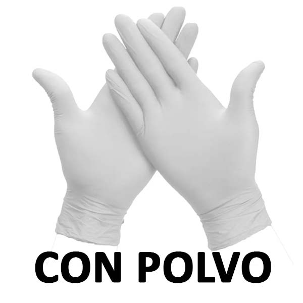 GUANTES LATEX CON POLVO 100ud TALLA M