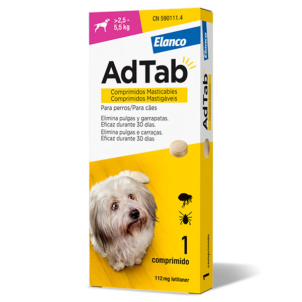 ADTAB PERRO 112 mg (2,5-5,5 Kg) 1cp Masticable