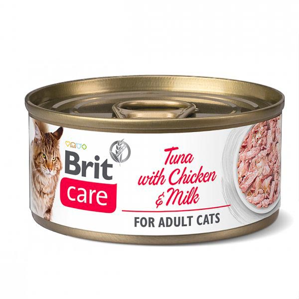 Wet CARE Cat Atún con Pollo y leche 24x70gr