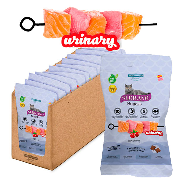 SERRANO GATO 12x50gr SALMÓN Y ATÚN URINARY