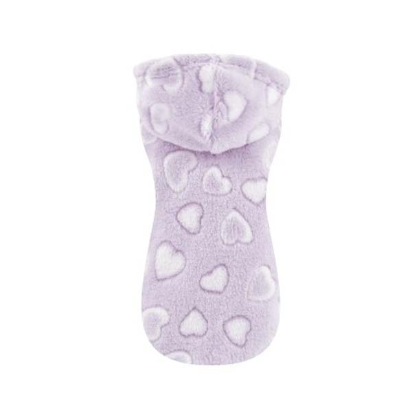 SUDADERA CON CAPUCHA CORAZON LILA 35CM