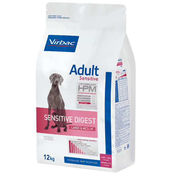 HPM DOG SENSITIVE DIGEST LARGE MEDIUM 12KG