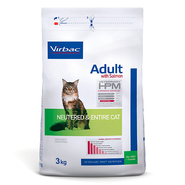 HPM CAT ADULT SALMON NEUTERED ENTIRED 3 KG