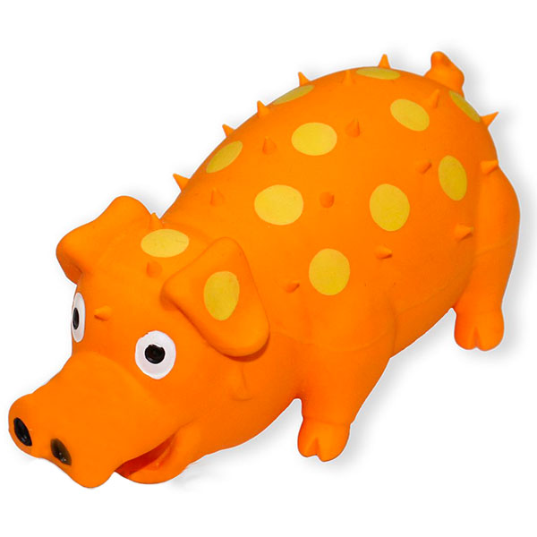 Cerdo Naranja en Latex para perro 12,5cm