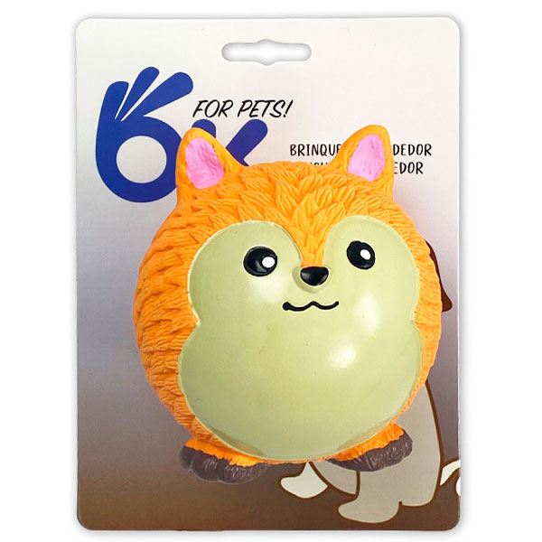 Juguete zorro latex perro 17,5 cm