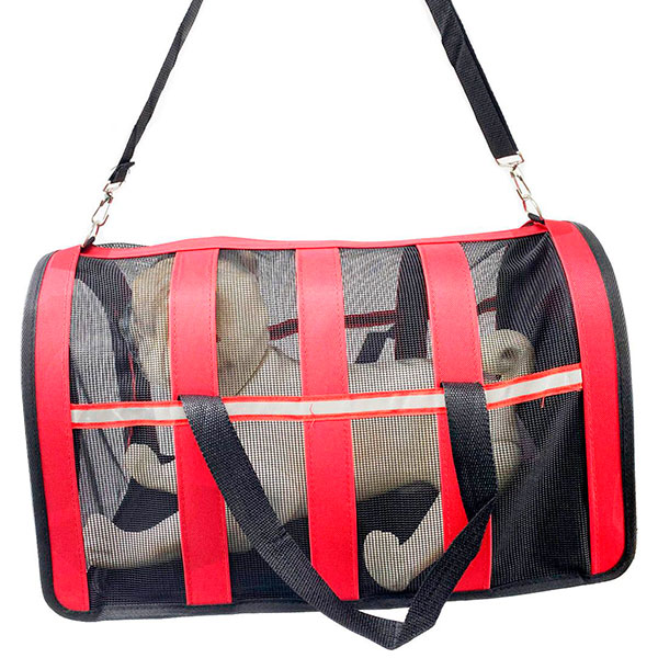 Bolso de transporte transpirable lineas Rojo (48x27x27cm)