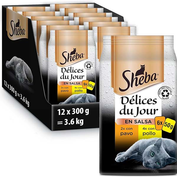 SHEBA DELICES DU JOUR AVES 12(6x50gr)