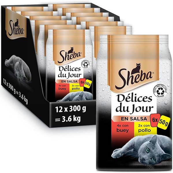SHEBA DELICES DU JOUR CARNES 12(6x50gr)
