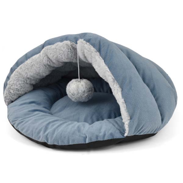 _CAMA CUEVA AZUL CON PELOTA 45X43X25