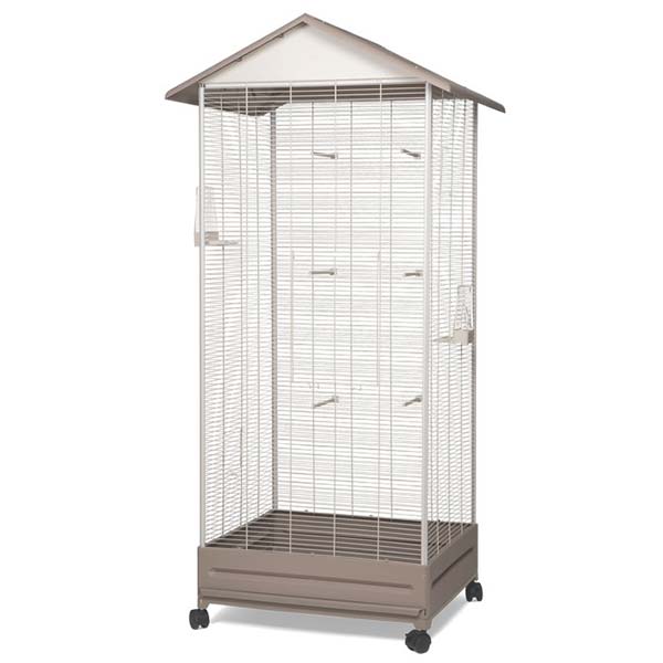 PAJARERA 430 BLANCA-BURDEOS DESMONTABLE