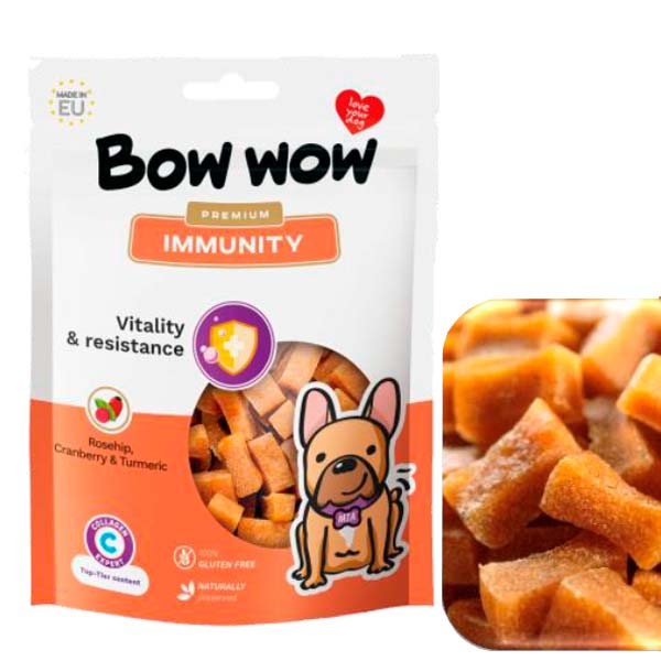 Bow Wow Immunity, cúrcuma y arándanos 15x60gr