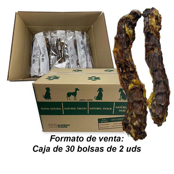 Snack natural 100% cuello de pato 30x(2ud x blíster)