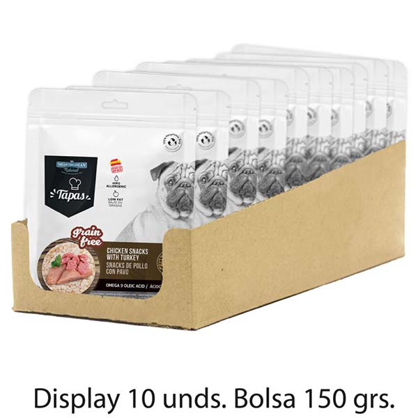 TAPAS Pollo con pavo 10x150gr