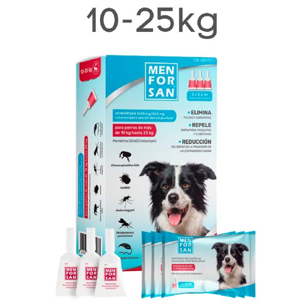 PIPETAS ANTIPARASITARIOS PERROS  10-25kg (3x2.5ml)