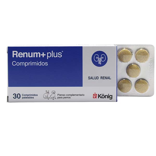 Renum plus 30cp. Función renal en perros