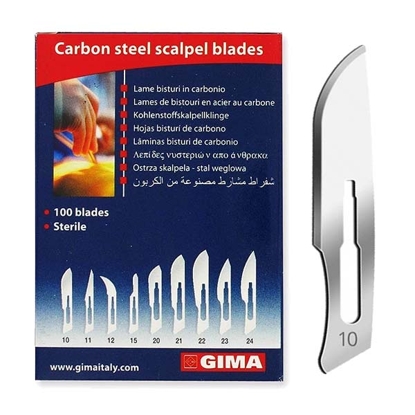 HOJA BISTURI GIMA Nº 10 100ud