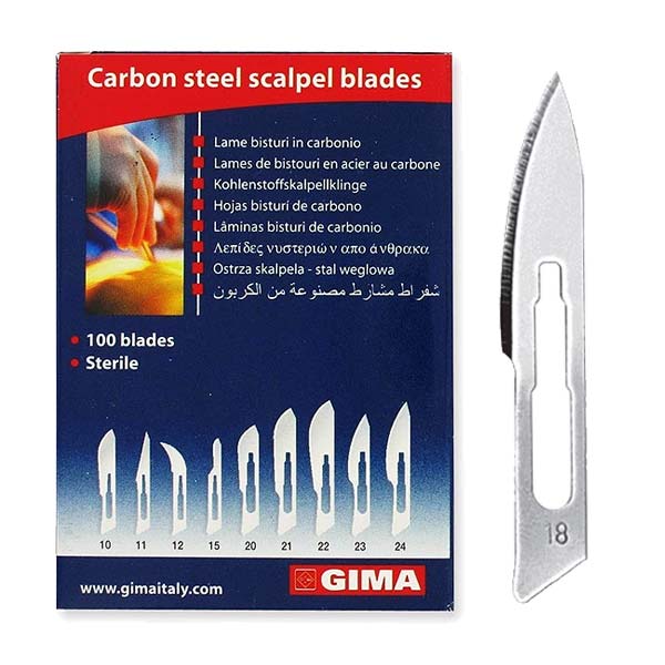 HOJA BISTURI GIMA Nº 18 100ud