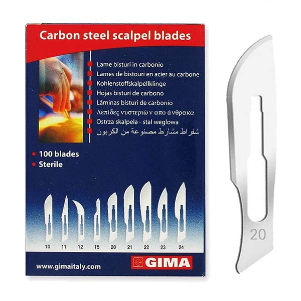 HOJA BISTURI GIMA Nº 20 100ud