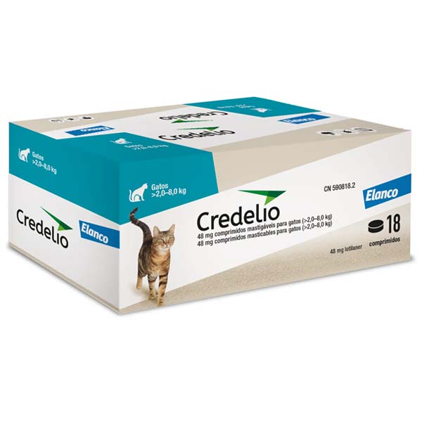 CREDELIO MASTICABLE GATO 48MG 2-8KG 18comp