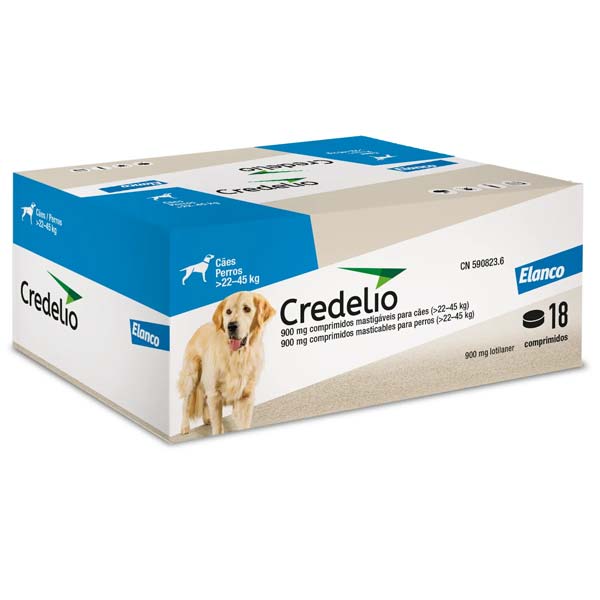 CREDELIO MASTICABLE PERRO 900MG 22-45KG 18comp