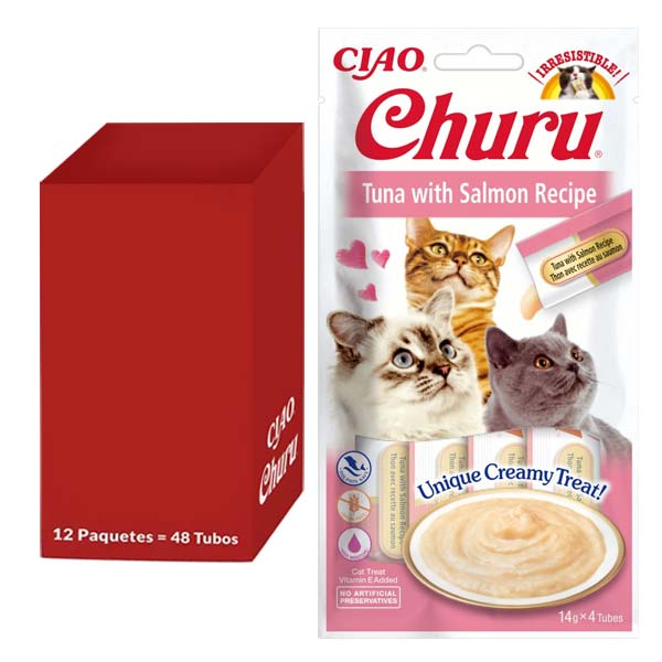 Churu Receta de atún con salmón 12x(4x14g)