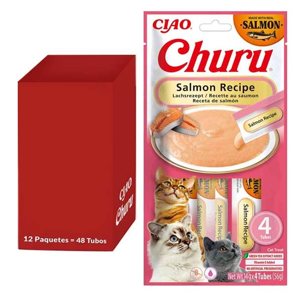 Churu Receta de salmón 12x(4x14g)