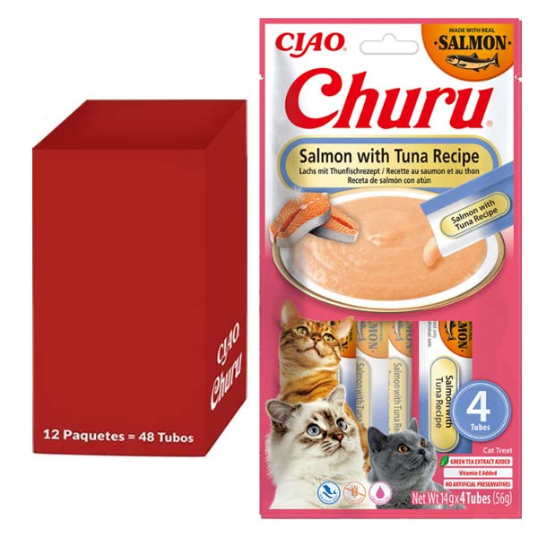 Churu Receta de salmón con atún 12x(4x14g)