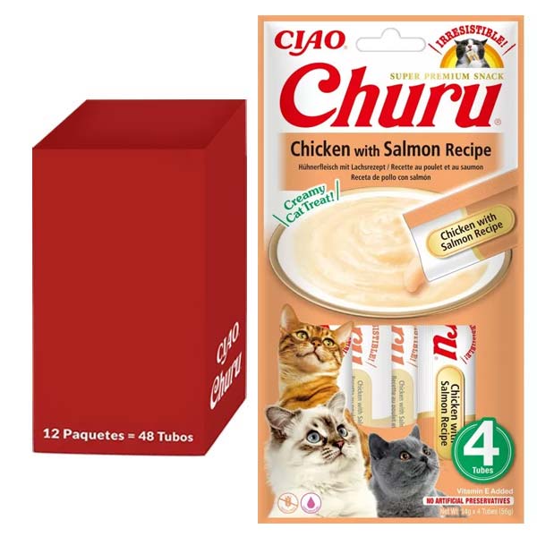 Churu Receta de salmón con pollo 12x(4x14g)