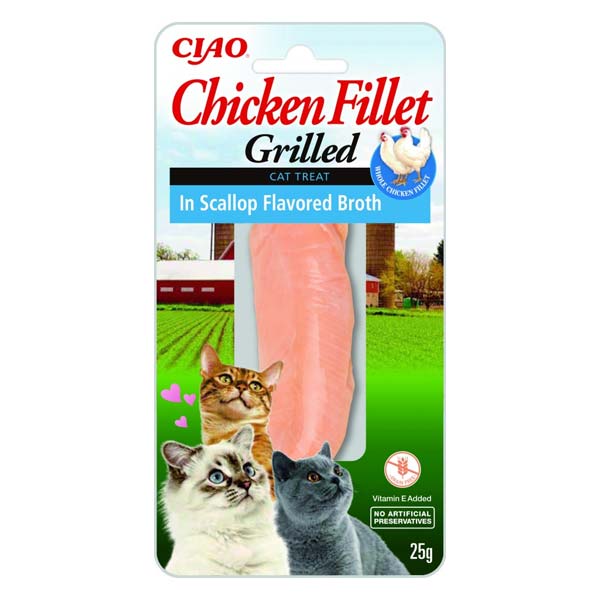 Churu CAT Filete de pollo en caldo de vieira 12x(1x25g)