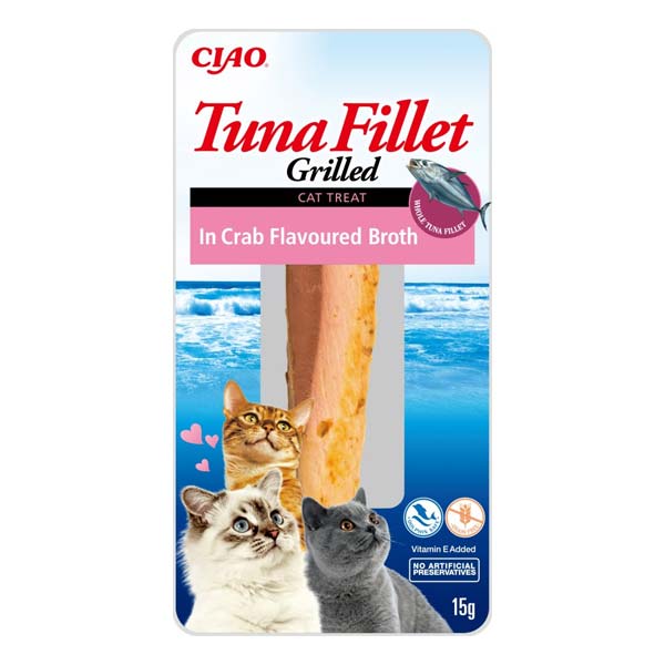 Churu CAT Filete de Atún en caldo de cangrejo 12x(1x15g)