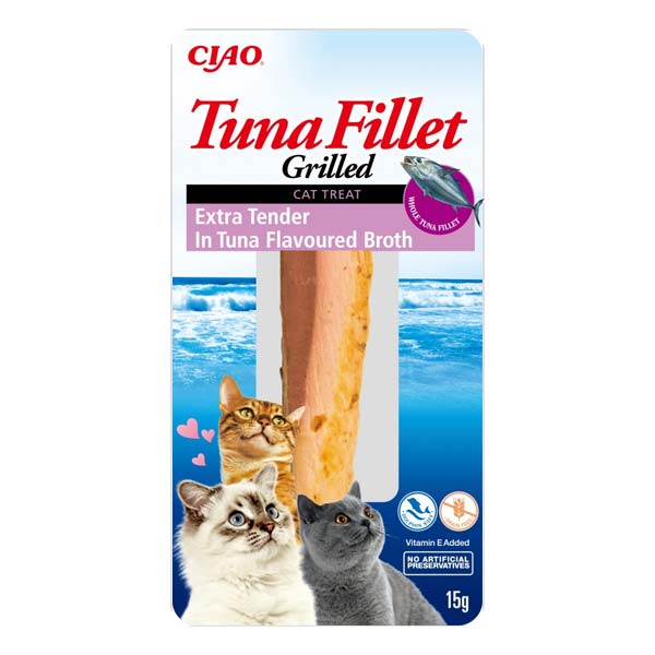 Churu CAT Filete de Atún tierno en caldo de atún 12x(1x15g)