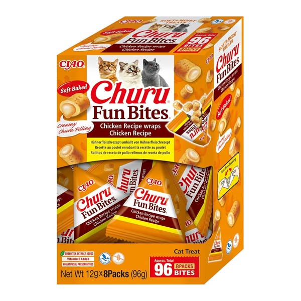 Churu CAT Fun Bites receta de pollo (8x12g)