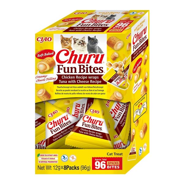 Churu CAT Fun Bites receta de atún con queso (8x12g)