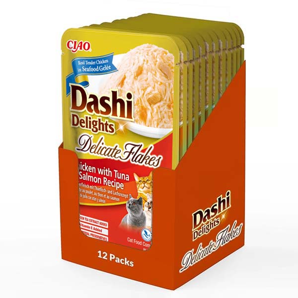 Dashi Delight Delicate Flakes Pollo, Atún y Salmón (12x40g)