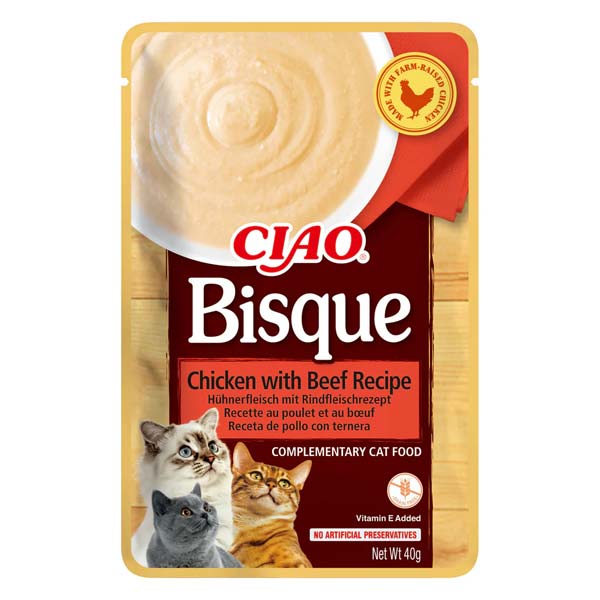 Churu CAT Chicken BISQUE pollo con buey (12x40g)