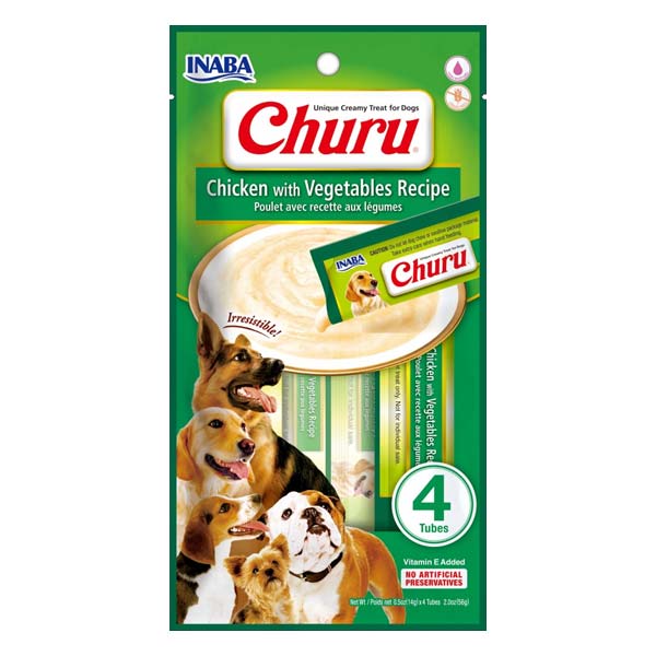 Churu DOG Receta de pollo con vegetales 12x(4x14g)