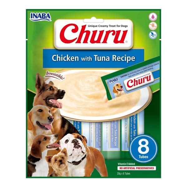 Churu DOG Receta de pollo con atún 8x(8x20g)