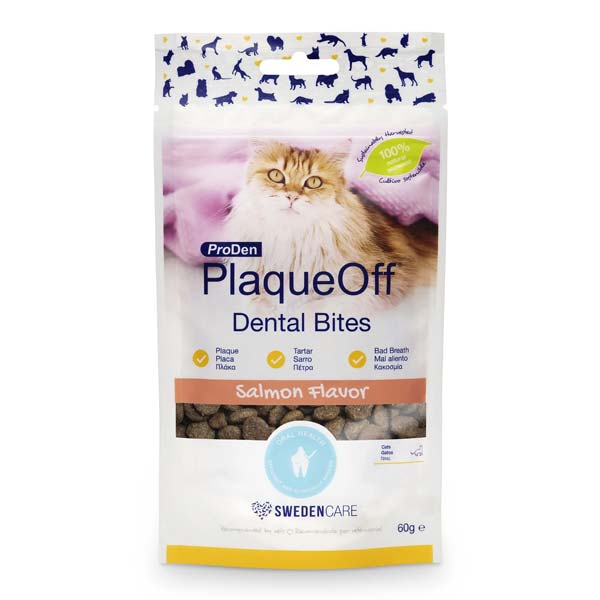 PLAQUE OFF CROQUETA GATO Salmon 60G