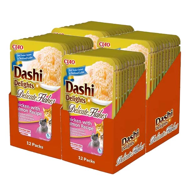Dashi Delight Delicate Flakes Pollo y Salmón 4x(12x40g)