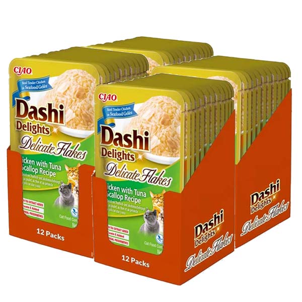Dashi Delight Delicate Flakes Pollo, Atún y Vieira 4x(12x40g)