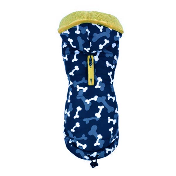 CHAQUETA CON CAPUCHA CAMUFLABONES AZUL  20CM