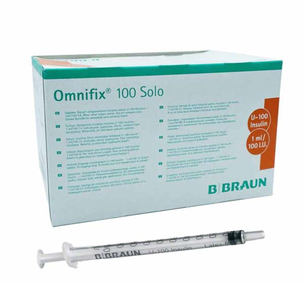 JERINGA INSULINA OMNIFIX 1CC SIN AGUJA 3 PIEZAS