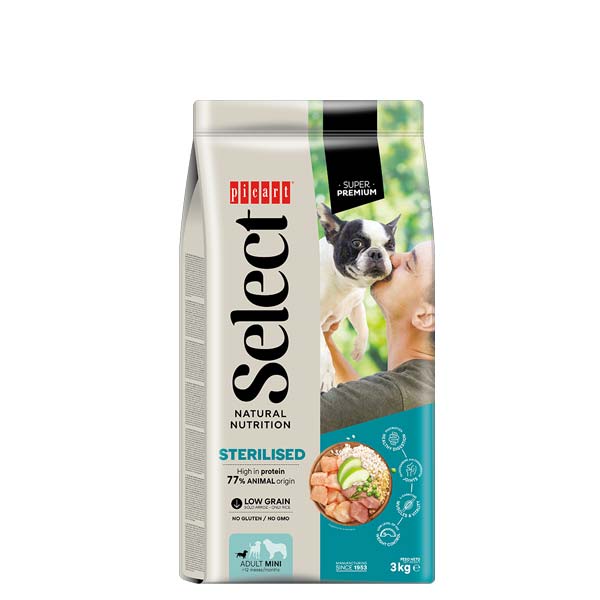 SELECT MINI ADULT STERILISED Pollo y arroz 3KG