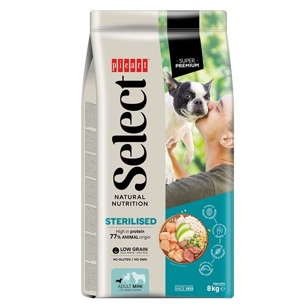 SELECT MINI ADULT STERILISED Pollo y arroz 8KG