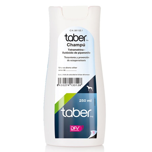 [4221025ESP] TABERDOG CHAMPU TETRAMETRINA 250ml